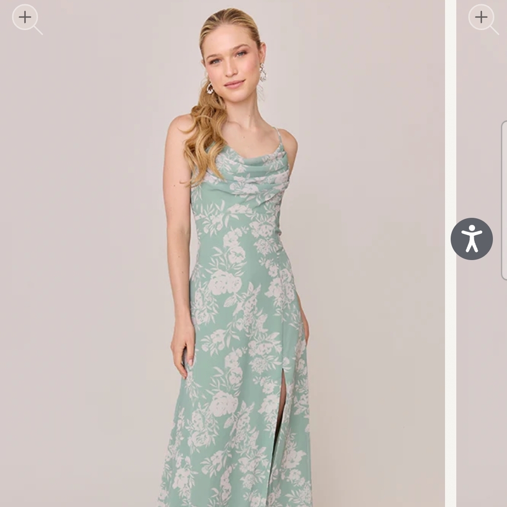 Revelry Ember Chiffon Floral Print Dress